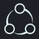 three circles connectied by lines in a large circle